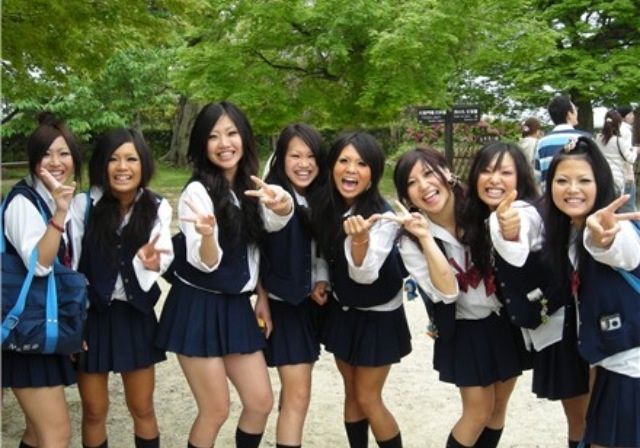 Little japanese school girls sucking cock