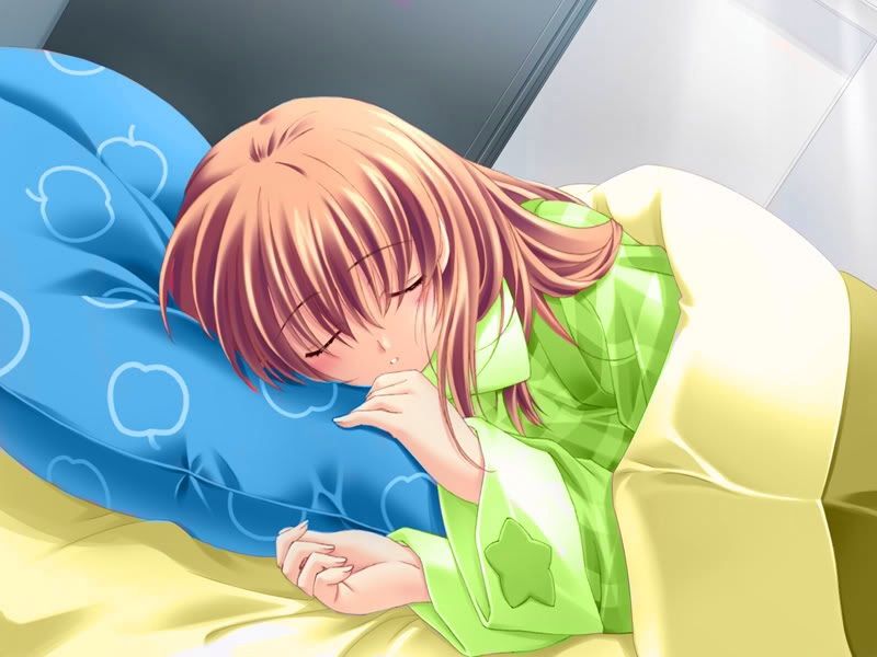Anime sleeping in bed