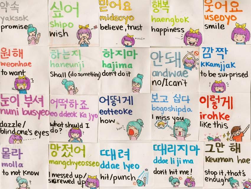 Korean Vocab Words ☆〜（ゝ。∂） 