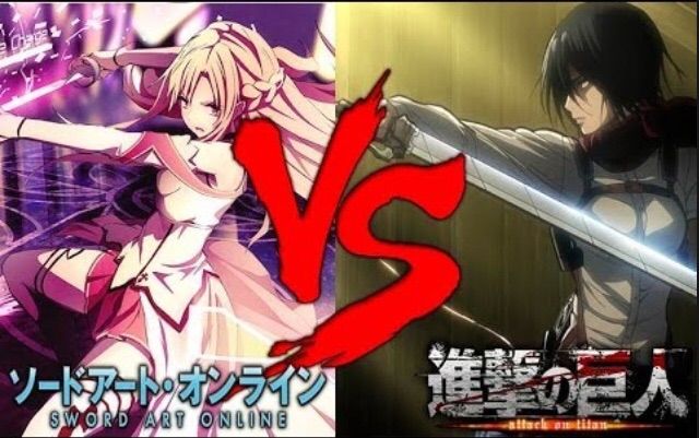 Mikasa Vs. Asuna | Anime Amino