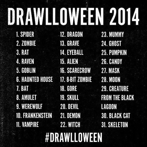 Drawloween inktober 31 day challenge! | Art Amino