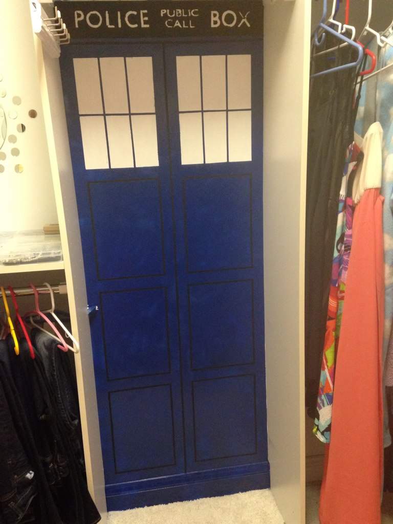 Finally Finished Painting The Tardis In My Closet Doctor Who Amino