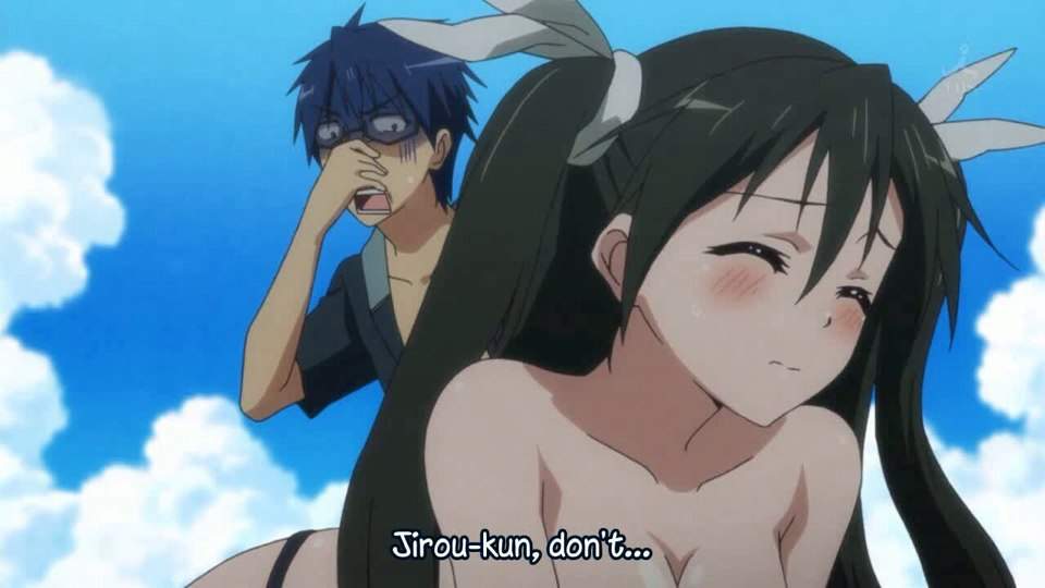 Mayo chiki it has some wrong looking fanservice but still...it's funny...