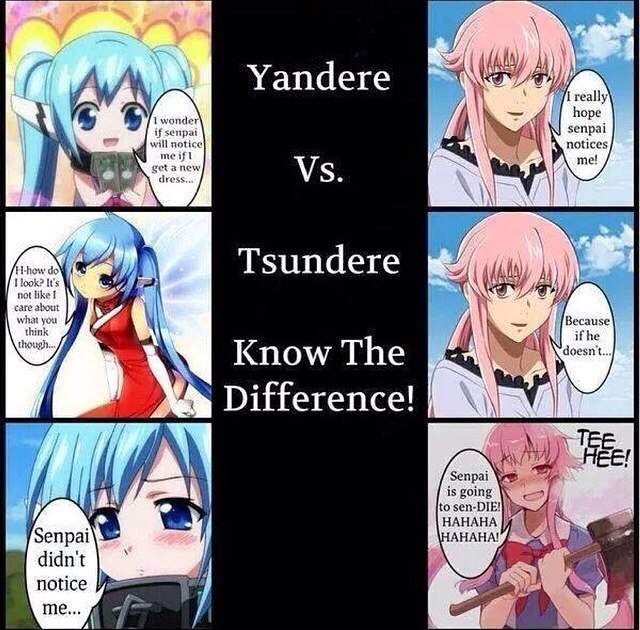 Yandere vs tsundere | Anime Amino